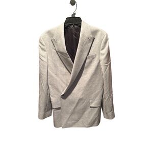 Topman Single Button Double Breasted Blazer Suit Jacket in Light Grey 36R NWOT